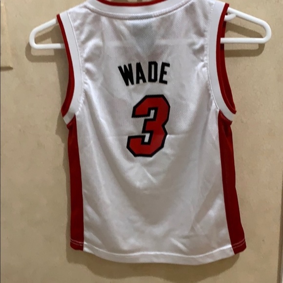 Wade NBA Adidas Miami Heat White Jersey Size 7 - Picture 2 of 7